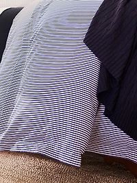 Organic Shirting Stripe Bedding 400 Thread Count Sham