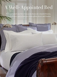 Organic Shirting Stripe Bedding 400 Thread Count Duvet Cover