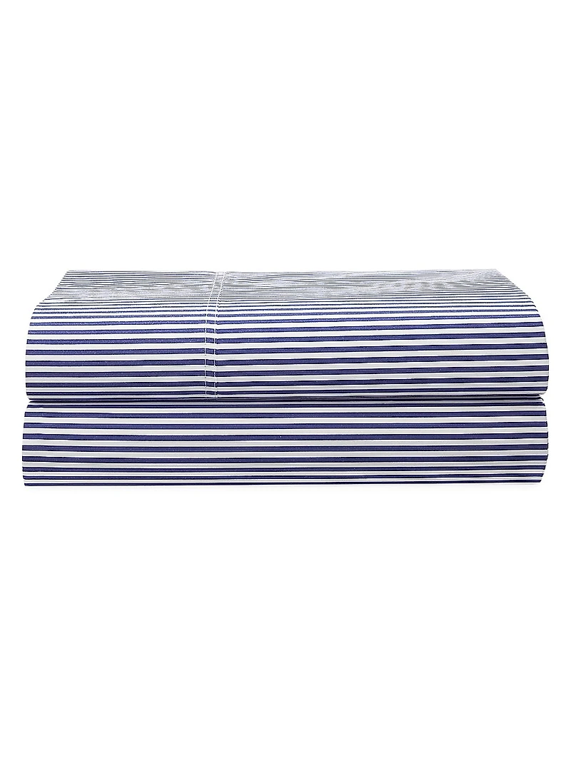 Organic Shirting Stripe 400-Thread Count Flat Sheet