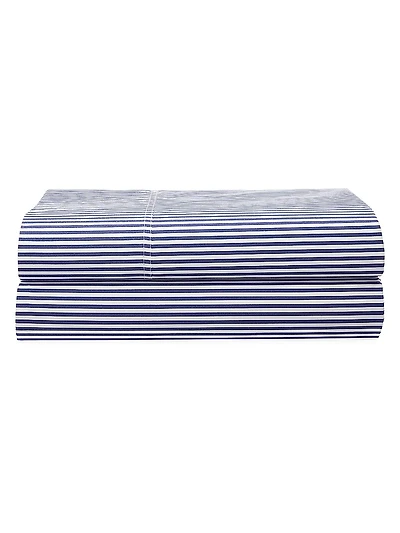 Organic Shirting Stripe 400-Thread Count Flat Sheet