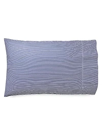 Organic Shirting Stripe 400-Thread Count Flat Sheet