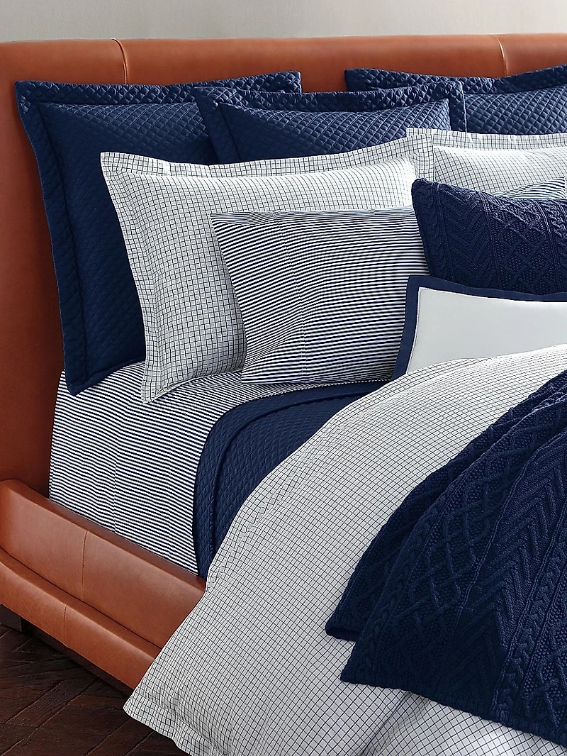 Organic Shirting Stripe 400-Thread Count Flat Sheet