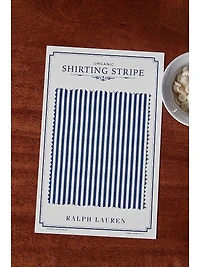 Organic Shirting Stripe 400-Thread Count Flat Sheet