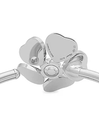 Happy Hearts Flowers 18K White Gold & Diamond Bangle
