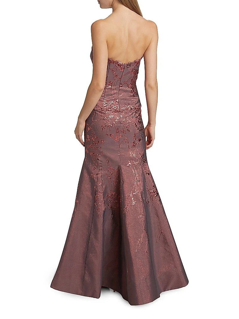 Floral Embroidered Gown