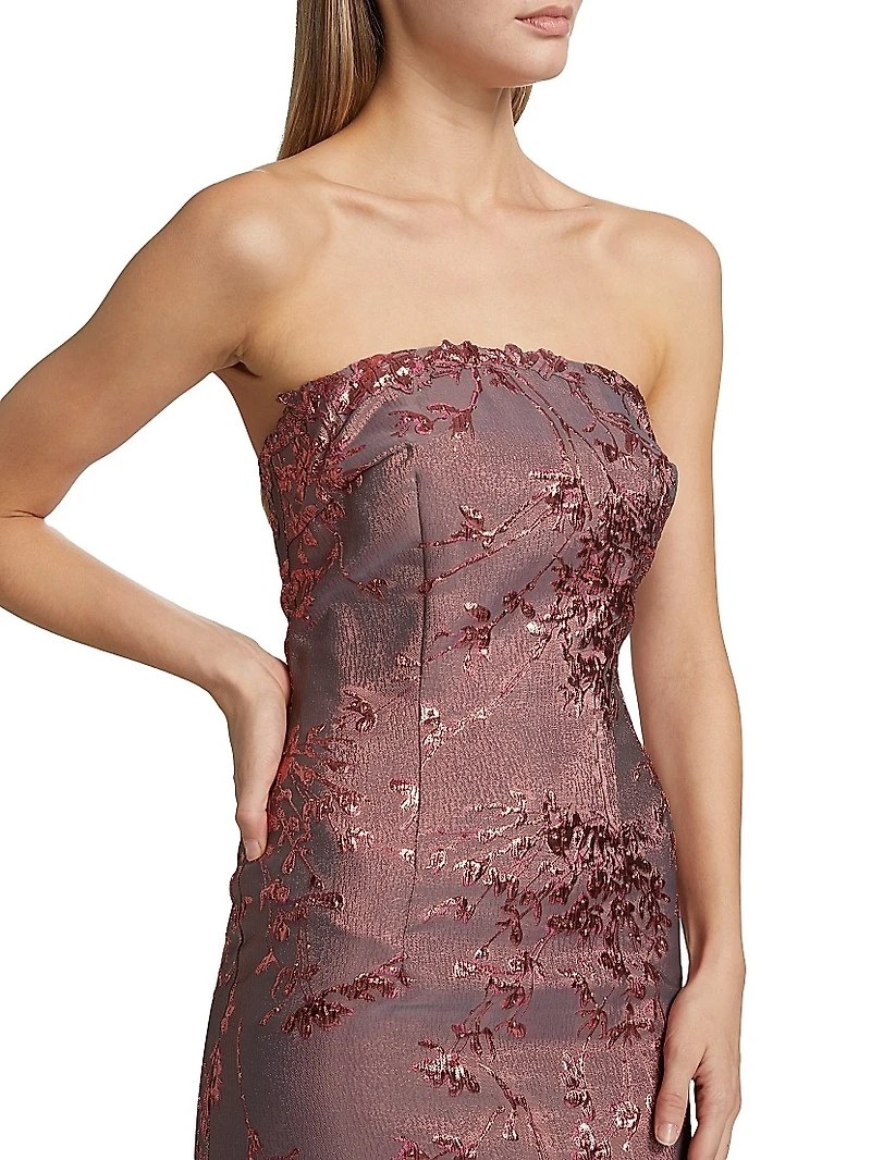 Floral Embroidered Gown