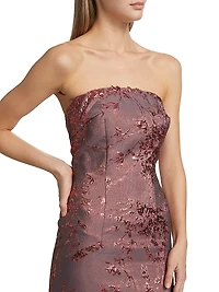 Floral Embroidered Gown