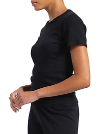 Pointelle Crewneck T-Shirt