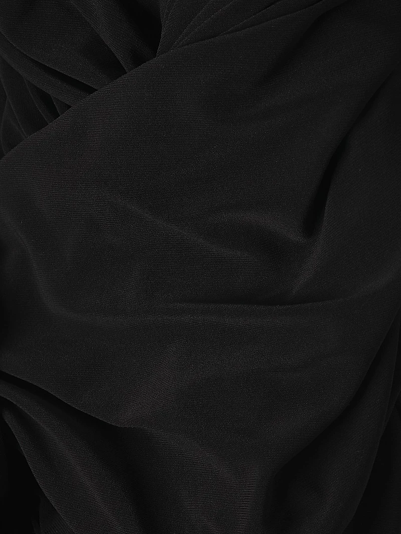Diana Ruched Bracelet-Length Sleeve Gown