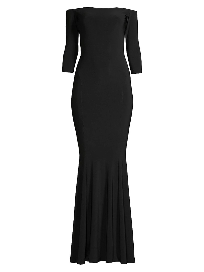 Off Shoulder Fishtail Gown