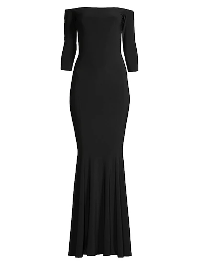 Off Shoulder Fishtail Gown
