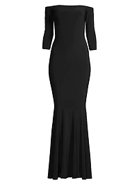 Off Shoulder Fishtail Gown