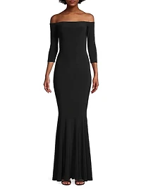 Off Shoulder Fishtail Gown