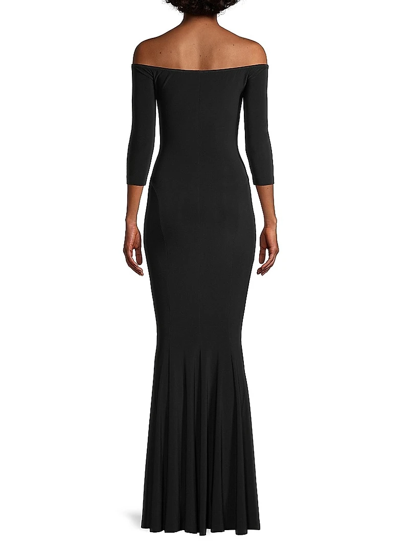 Off Shoulder Fishtail Gown