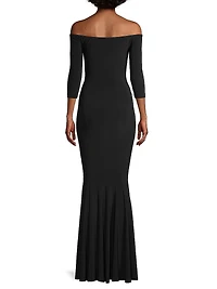Off Shoulder Fishtail Gown