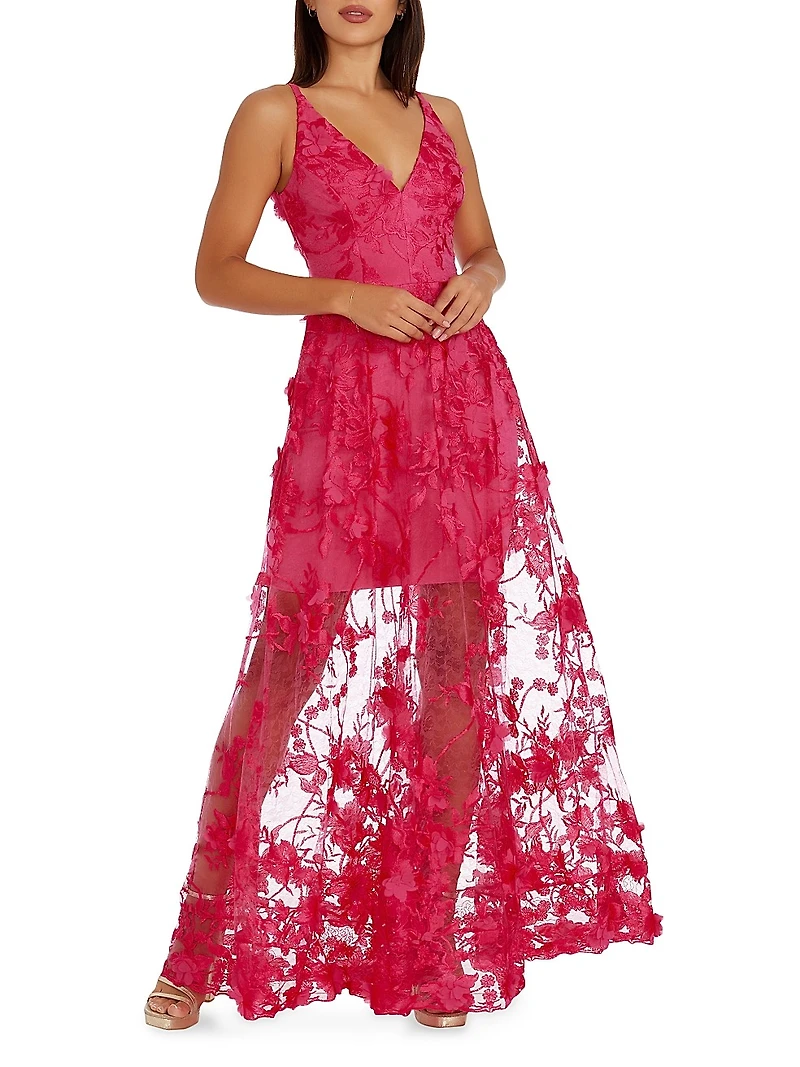 Sidney Sheer Lace Gown