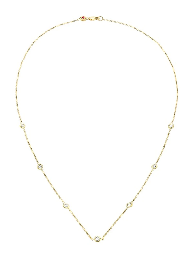 18K Yellow Gold & 0.7 TCW Diamond Station Necklace