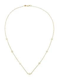 18K Yellow Gold & 0.7 TCW Diamond Station Necklace