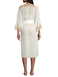 Orchid Silk & Lace Robe
