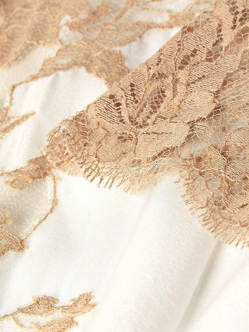 Orchid Silk & Lace Robe