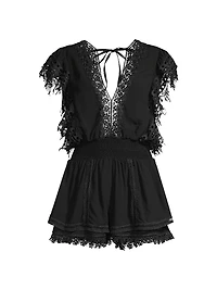 Raja Lace-Trimmed Romper