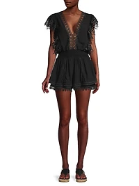 Raja Lace-Trimmed Romper