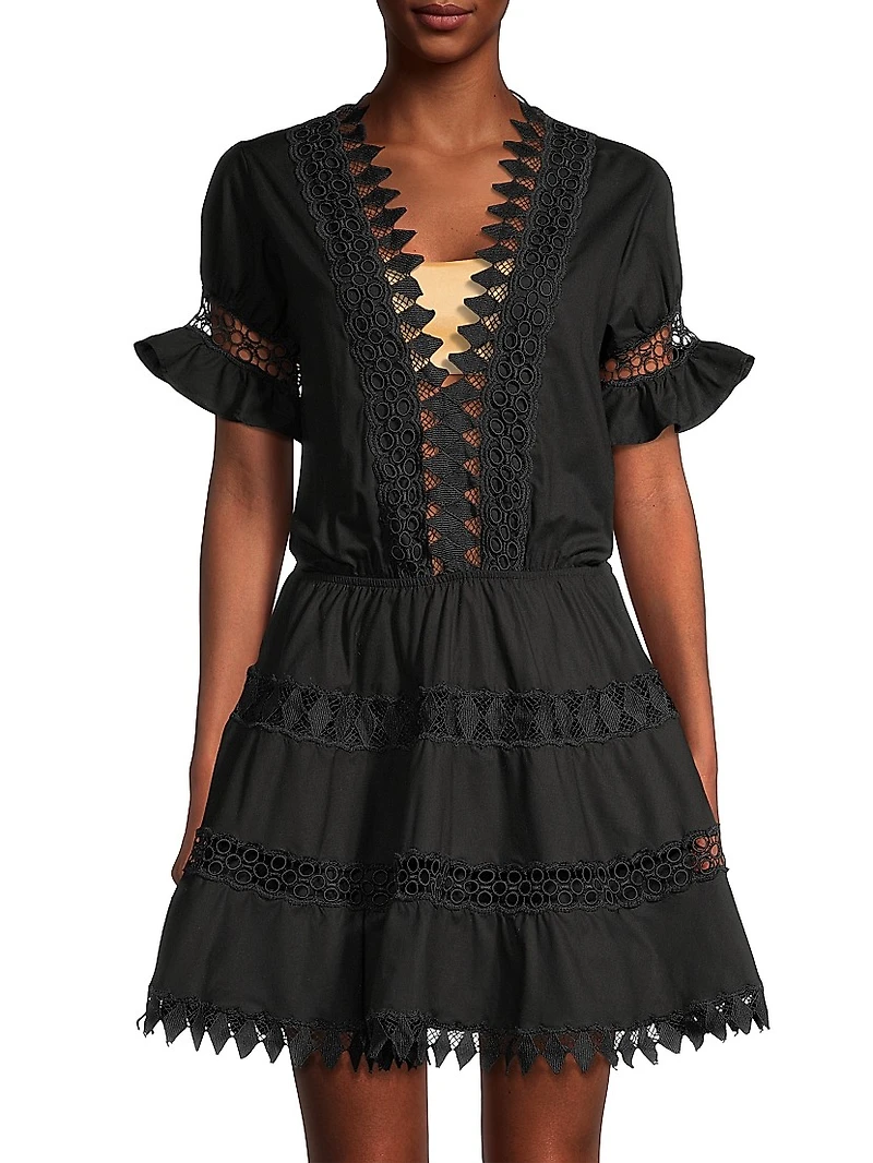 Ora Embroidered Mini Dress