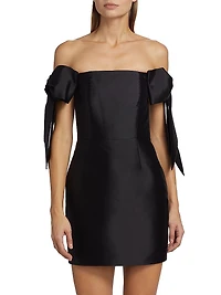 Isabella Silk-Wool Blend Minidress