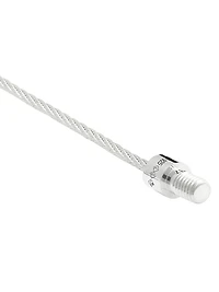 Unisex 7G Polished Bicolor Sterling Silver & 18K Yellow Gold Cable Bracelet