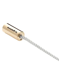 Unisex 7G Polished Bicolor Sterling Silver & 18K Yellow Gold Cable Bracelet