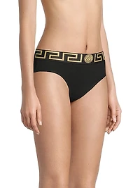 Greek Key Bikini-Cut Panty