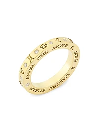 Zodiac 18K Yellow Gold & Diamond Ring