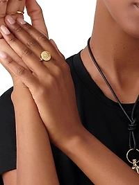 Sole 18K Yellow Gold & Diamond Ring
