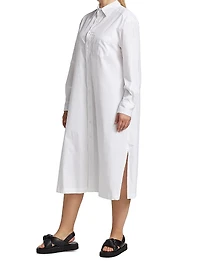 Cotton Long-Sleeve Shirtdress