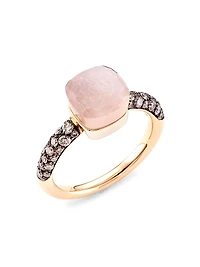 Nudo Petit Two-Tone 18K Gold, Moonstone & Diamond Ring
