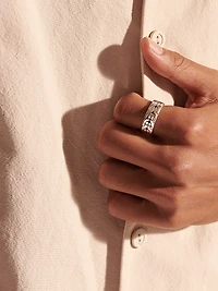 Chain Classic Silver Band Ring