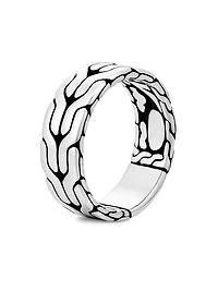 Chain Classic Silver Band Ring