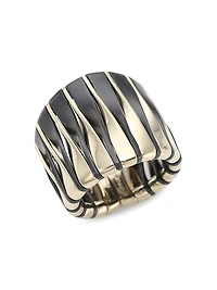 Coucher Du Soleil 18K White Gold & Bronze Tapered Ring