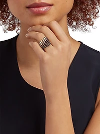 Coucher Du Soleil 18K Rose Gold & Bronze Tapered Ring