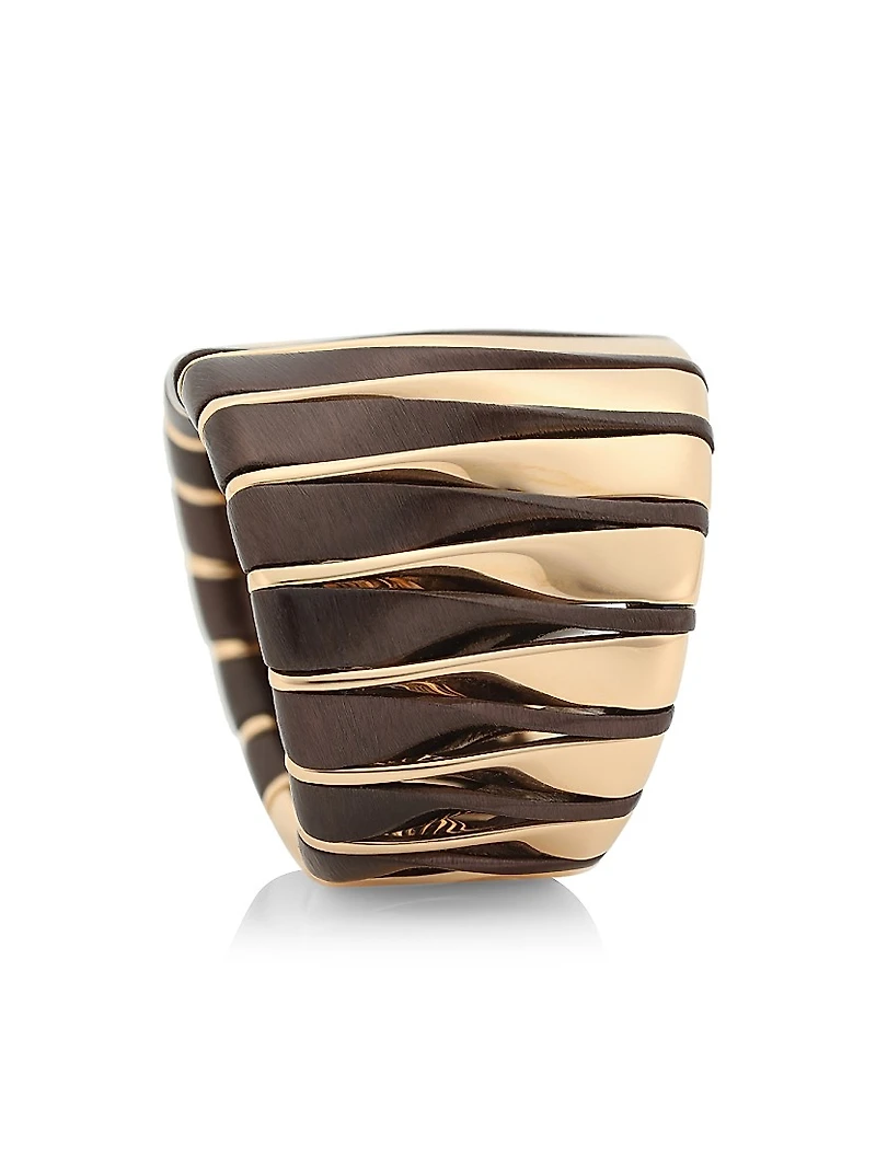 Coucher Du Soleil 18K Rose Gold & Bronze Tapered Ring