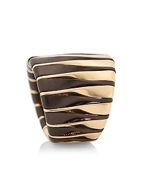 Coucher Du Soleil 18K Rose Gold & Bronze Tapered Ring