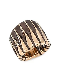 Coucher Du Soleil 18K Rose Gold & Bronze Tapered Ring