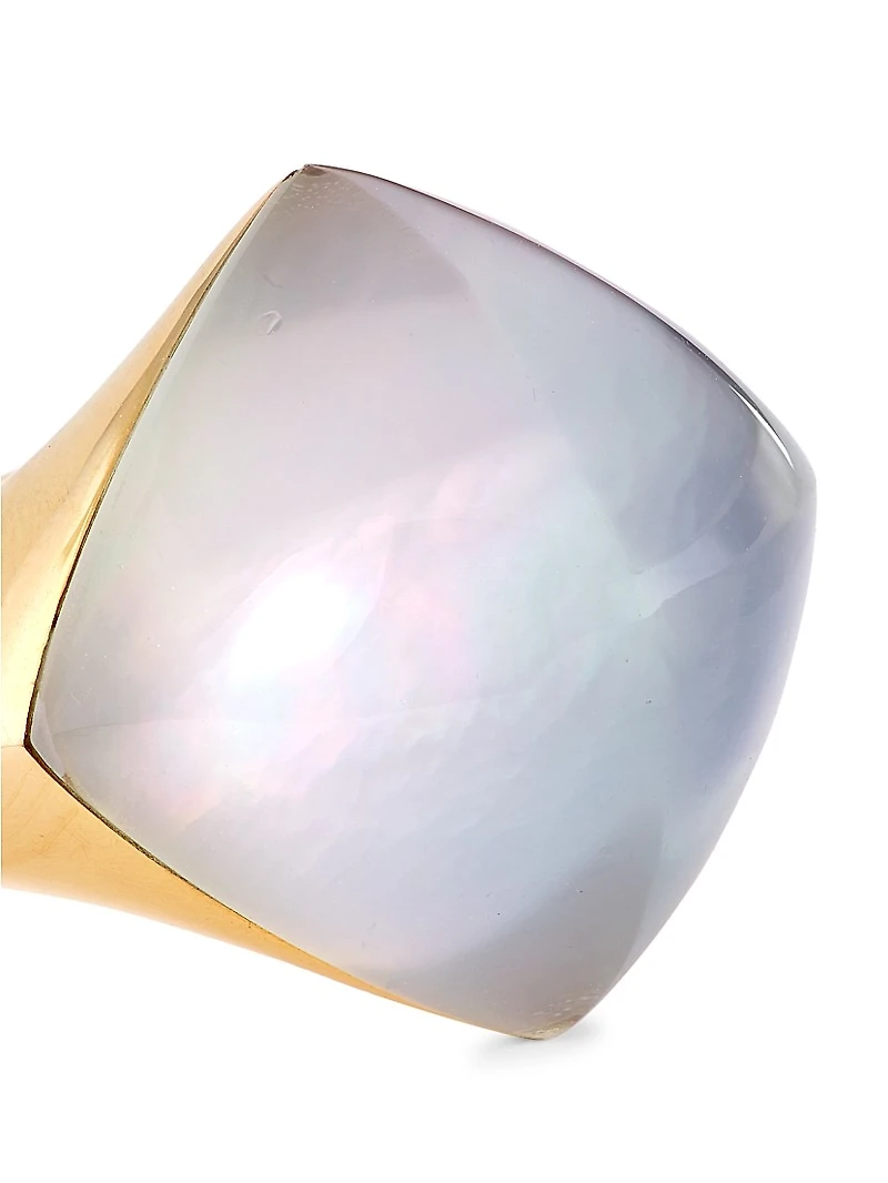 Pan Di Zucchero 18K Rose Gold, Mother-Of-Pearl, & Sunflower Quartz Ring