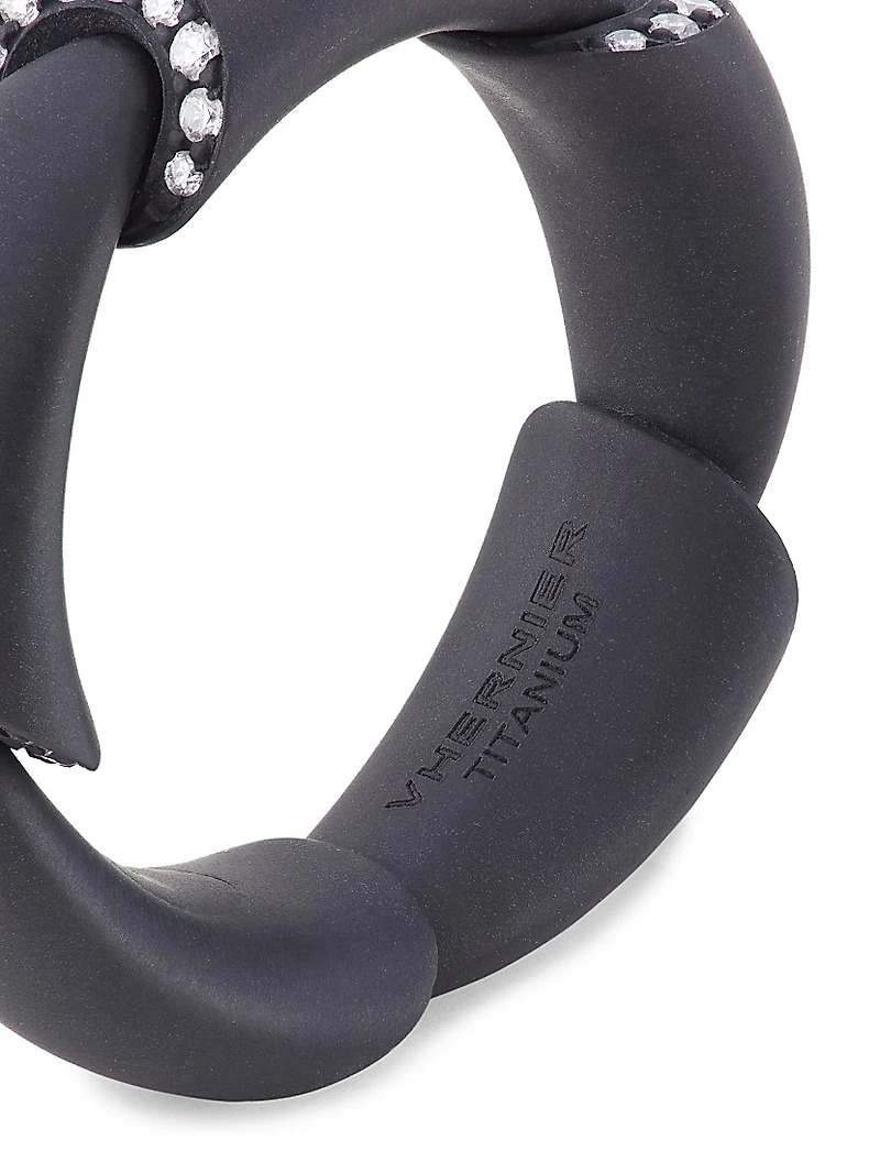 Calla Diamond & Titanium Ring