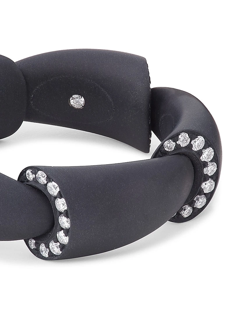 Calla Diamond & Titanium Ring