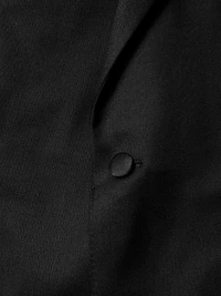 One-Button Peak Lapel Wool Suit