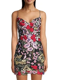 Floral Lace Mini Dress