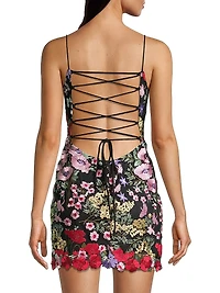 Floral Lace Mini Dress