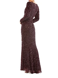 Sequined Sheath Gown