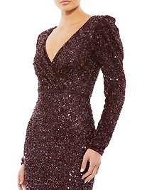 Sequined Sheath Gown